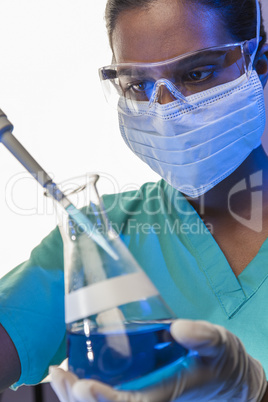 asian indian female scientist in laboratory