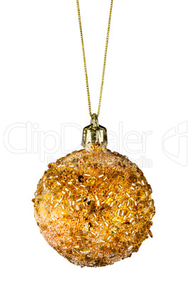 golden christmas ball