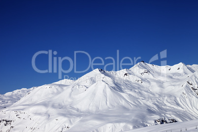 ski resort at nice sunny day