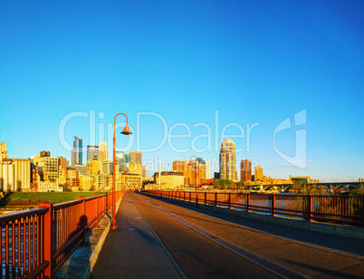 downtown minneapolis, minnesota in the morning