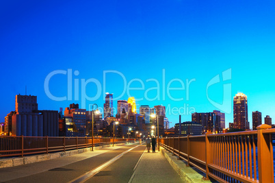 downtown minneapolis minnesota at night date