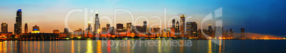 chicago downtown cityscape panorama