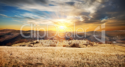 Sunrise in the mountains