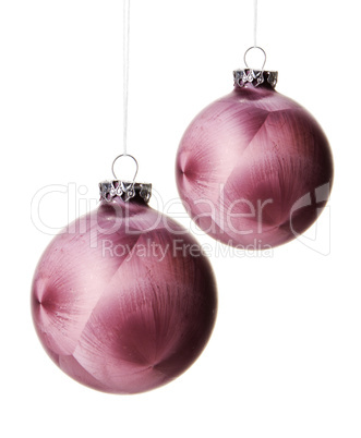 Weihnachten, Weihnachtskugeln rosa gemustert