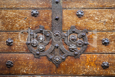 old door metallic decoration