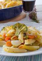 .pasta casserole with vegetables