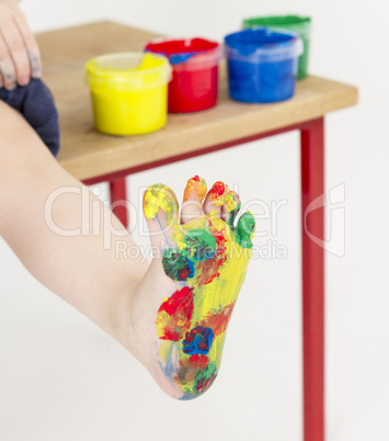 painted foot
