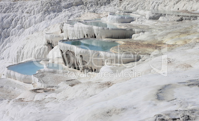 the pamukkale natural lakes in hierapolis turkey