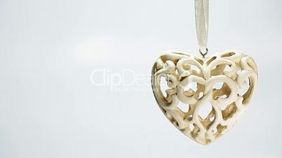 Ceramic heart for christmas tree