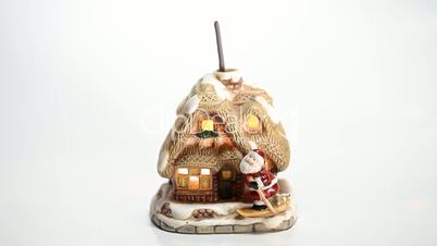 Santa Claus Christmas house isolated