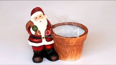 Santa claus and a smoking bowl