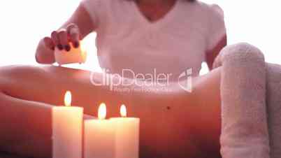 hot candle wax massage