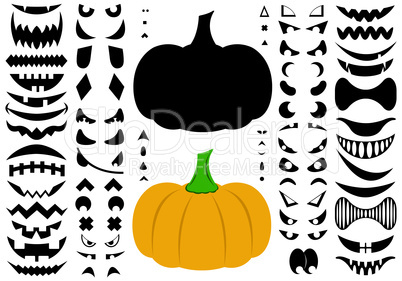 Illustration of Halloween pumpkins