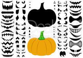 Illustration of Halloween pumpkins