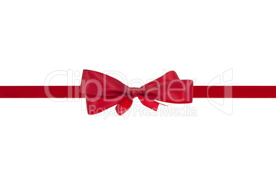 red ribbon with bow