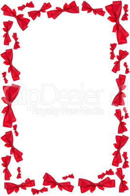 red ribbon bow frame