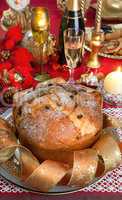 Panettone, traditional Italian Christmas cake
