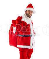 Young Santa Claus isolated on white background