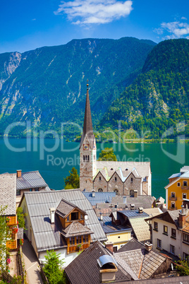 view of hallstatt village