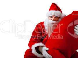 Young Santa Claus isolated on white background