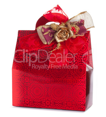 Gift bag isolated against a white background