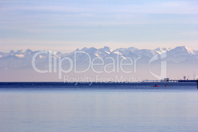 bodensee blick auf alpen