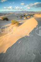 death valley dunes in sunset light