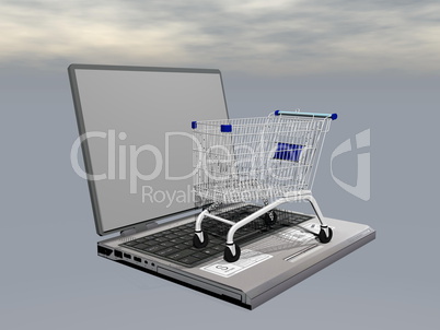 e-shopping - 3d render