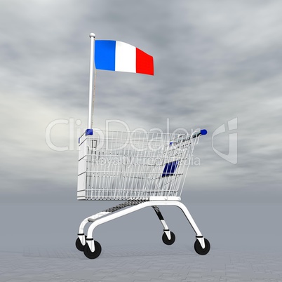 french shopping - 3d render