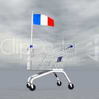 french shopping - 3d render