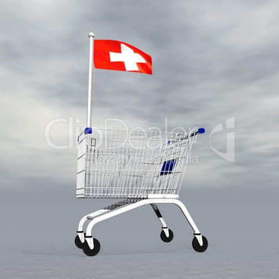 swiss shopping - 3d render