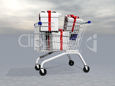 buying gifts - 3d render