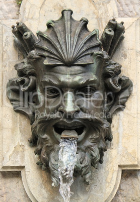 human head fountain, geneva, switzerland