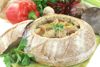 brotsuppe mit petersilie