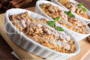 .apple walnut streusel cake