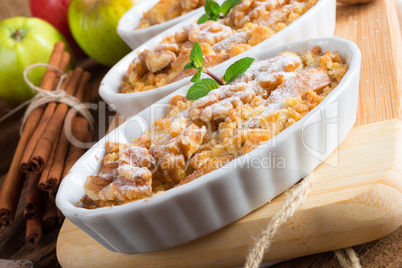 .apple walnut streusel cake