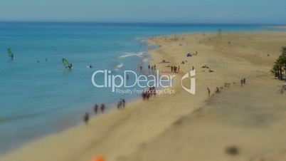 people beach live tilt shift time lapse 11099