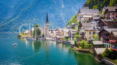 view of hallstatt village