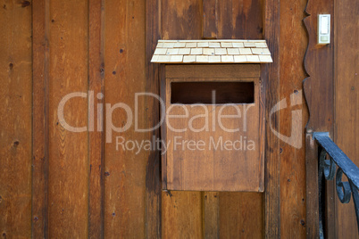 wood maibox on hallstatt village