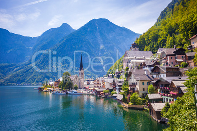 view of hallstatt village