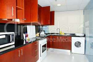 kitchen in the apartment of luxury hotel, dubai, uae