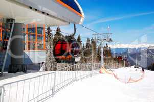 jasna-march 15: cableway station in jasna low tatras. it is the