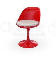 Retro Design Stuhl - rot weiß