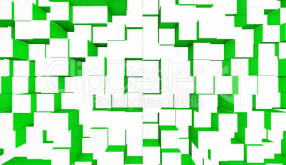 Hintergrund - Würfel Mischung Weiß Grün