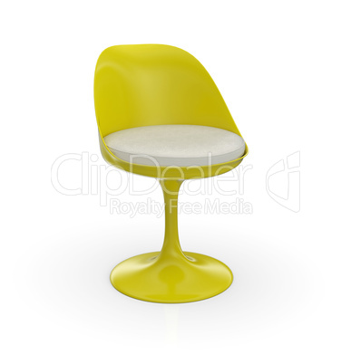 Futuristischer Stuhl - Gelb Weiß