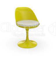 Futuristischer Stuhl - Gelb Weiß
