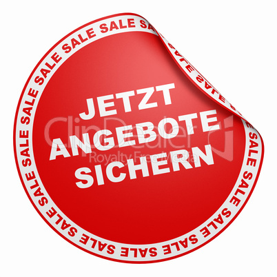 3D Aufkleber Sale Konzept - Jetzt Angebote Sichern