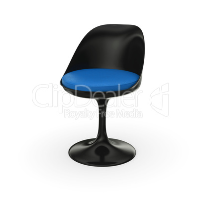 retro design stuhl - schwarz blau