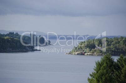 landscape around bergen in norway