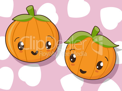 kawaii pumpkin icons